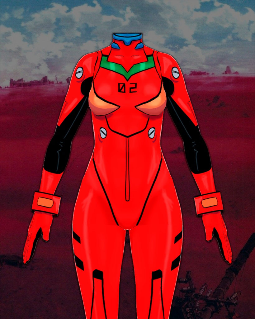 VRoid】Asuka Plug Suit Costume from Neon Genesis Evangelion