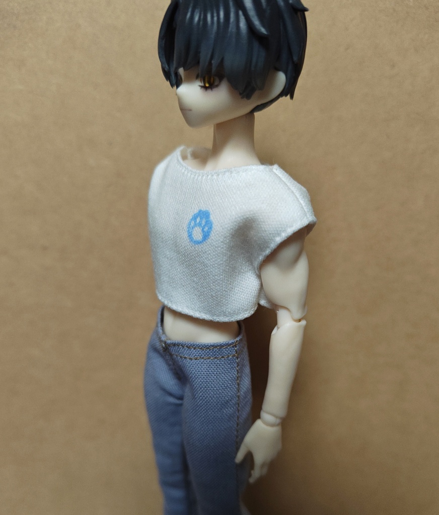 ショートTシャツ  足あと