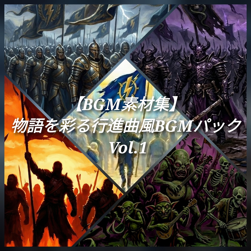 【BGM素材集】物語を彩る行進曲風BGMパック Vol.1（5曲収録）
