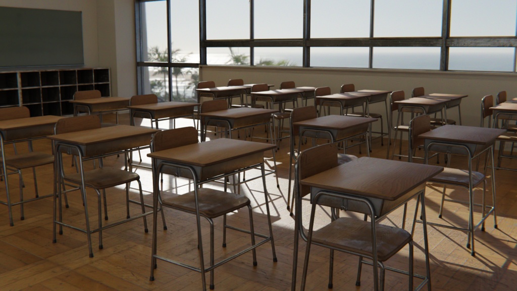 学校の机椅子セット