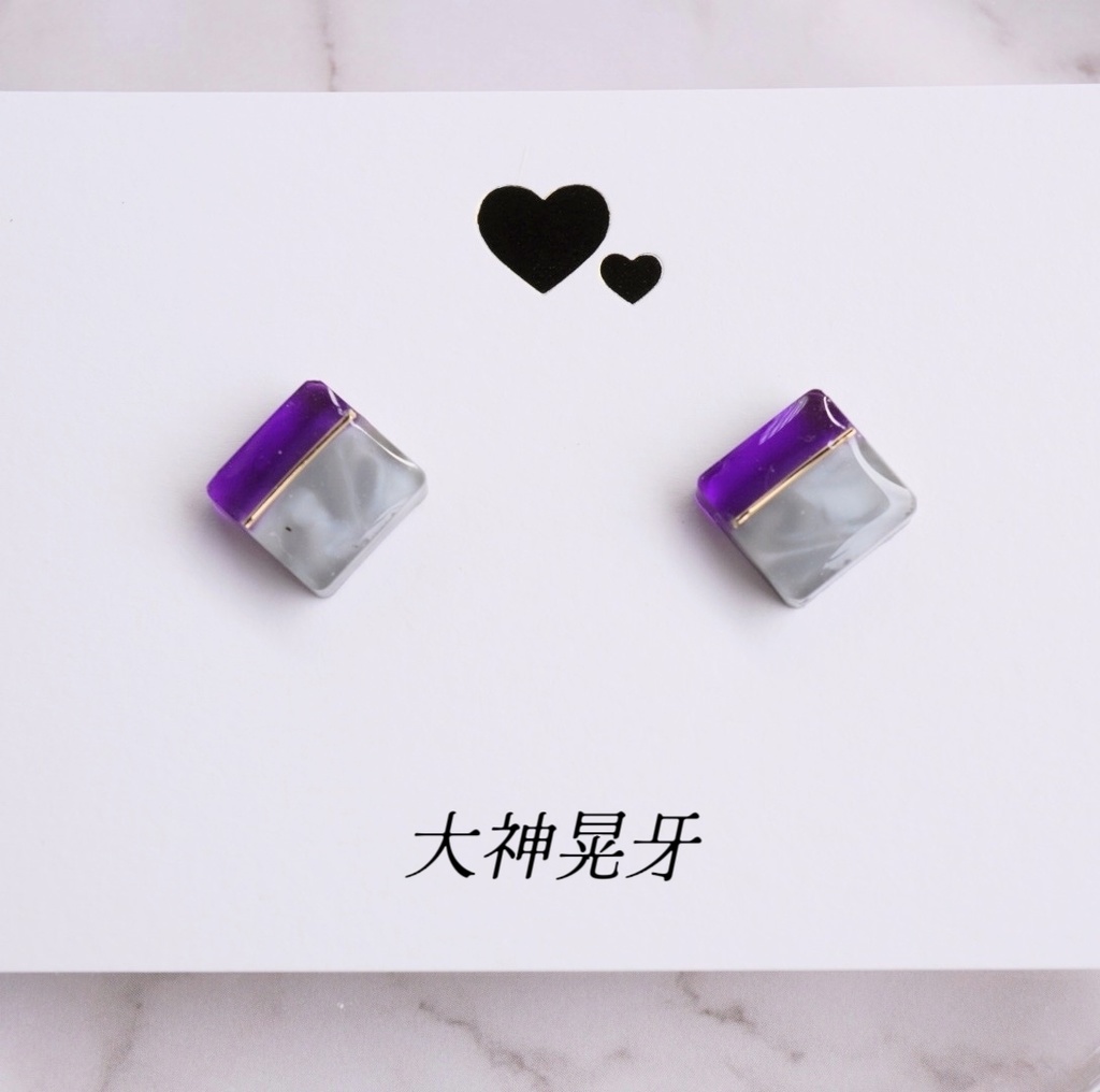 推し色マーブルイヤリング<UNDEAD>