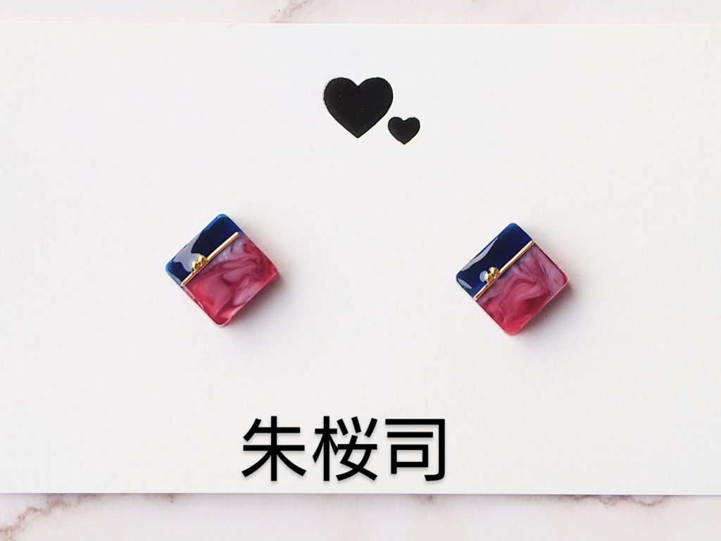 推し色マーブルイヤリング<Knights>