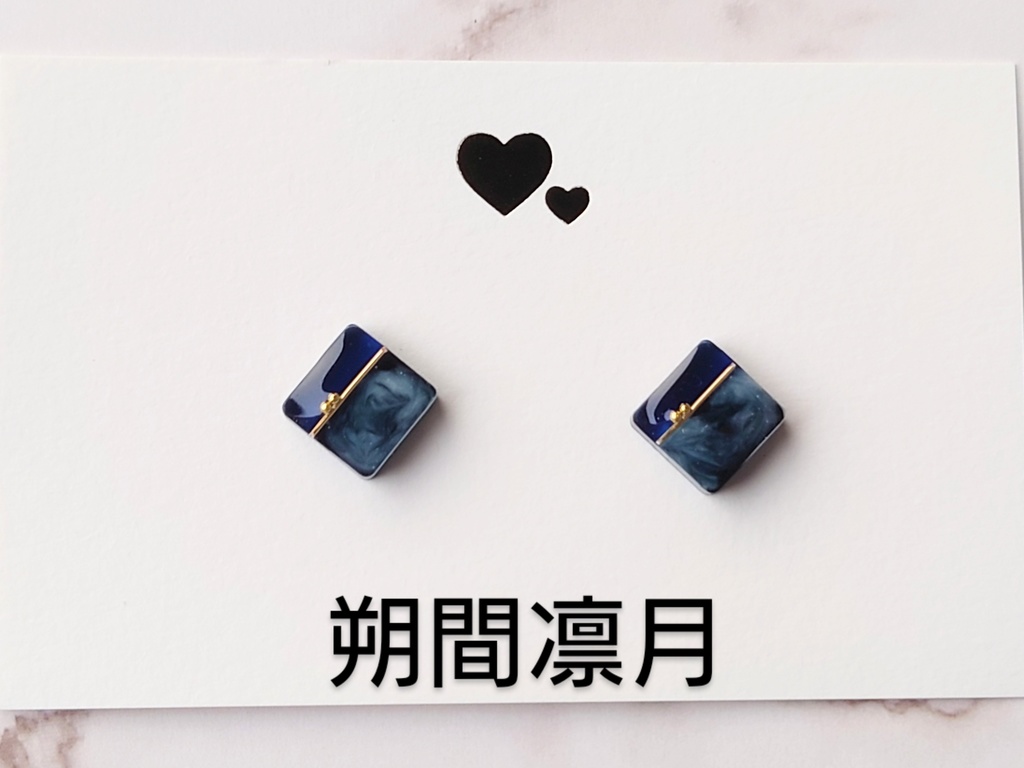 推し色マーブルイヤリング<Knights>