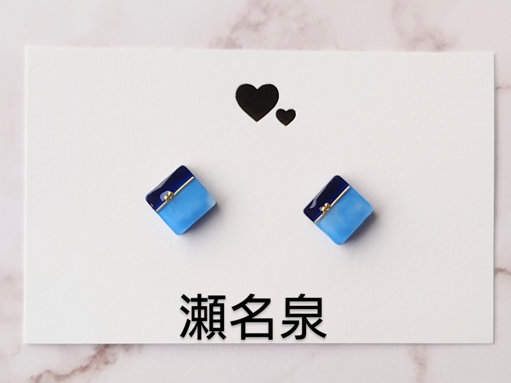 推し色マーブルイヤリング<Knights>