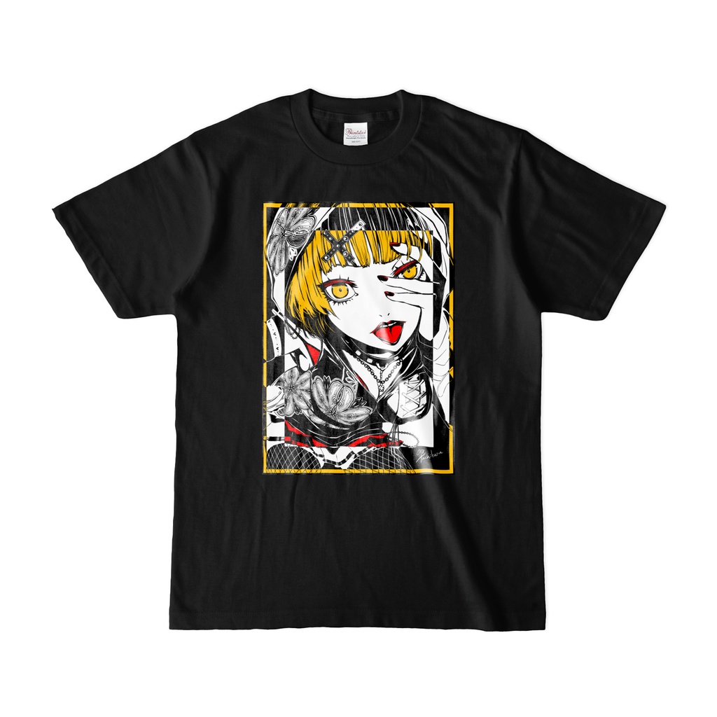 【オリジナルTシャツ(濃色)】パンキッシュ愛葉瑠羽1(PIXIV FACTORY ver.)