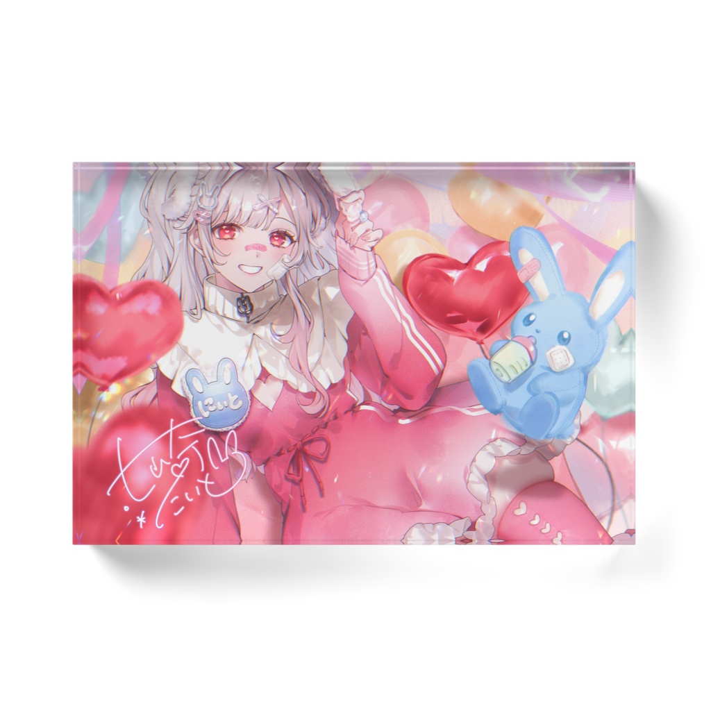 148×100mm アクリルブロック(白) 七崎にいと