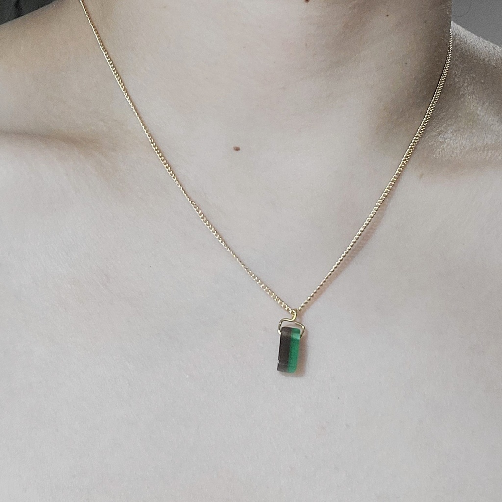 【オールレジン】ツートングリーン金