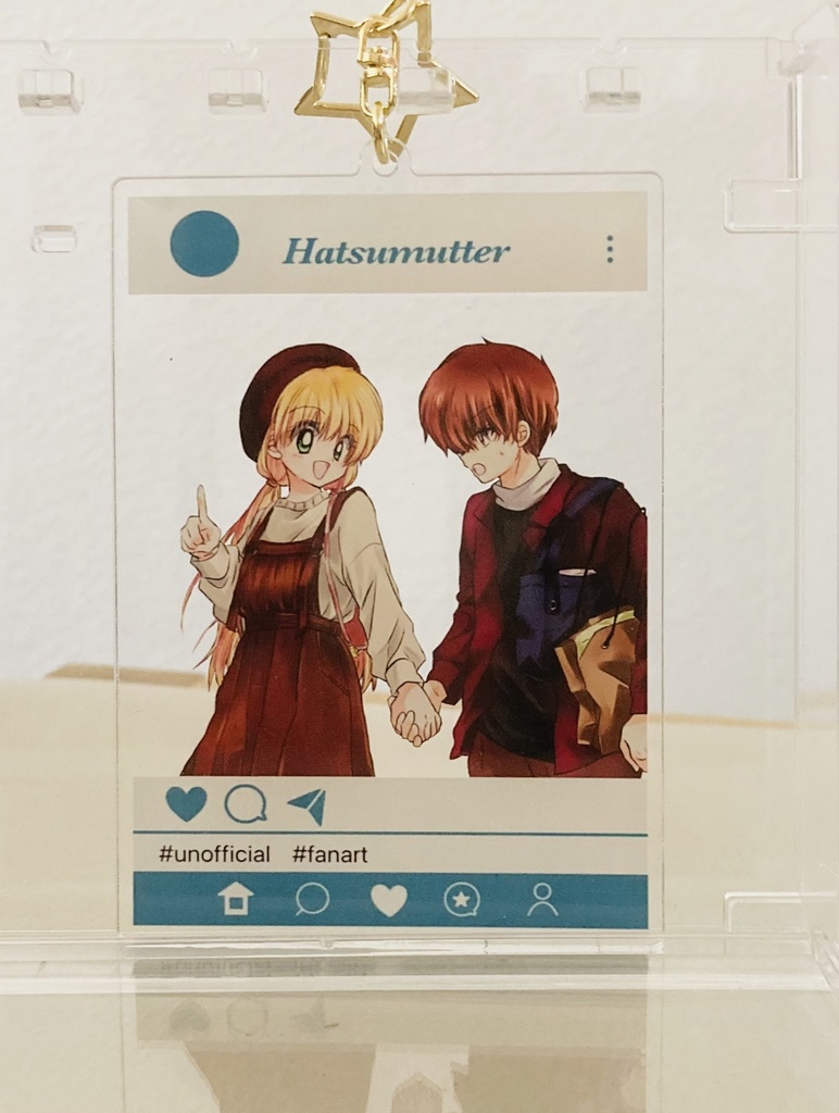 SNS風フレームアクリルキーホルダー デートver.