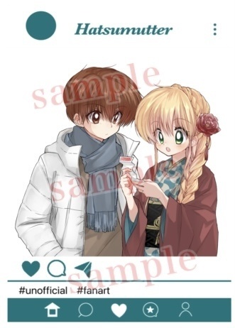 SNS風フレームアクリルキーホルダー(初詣ver.)