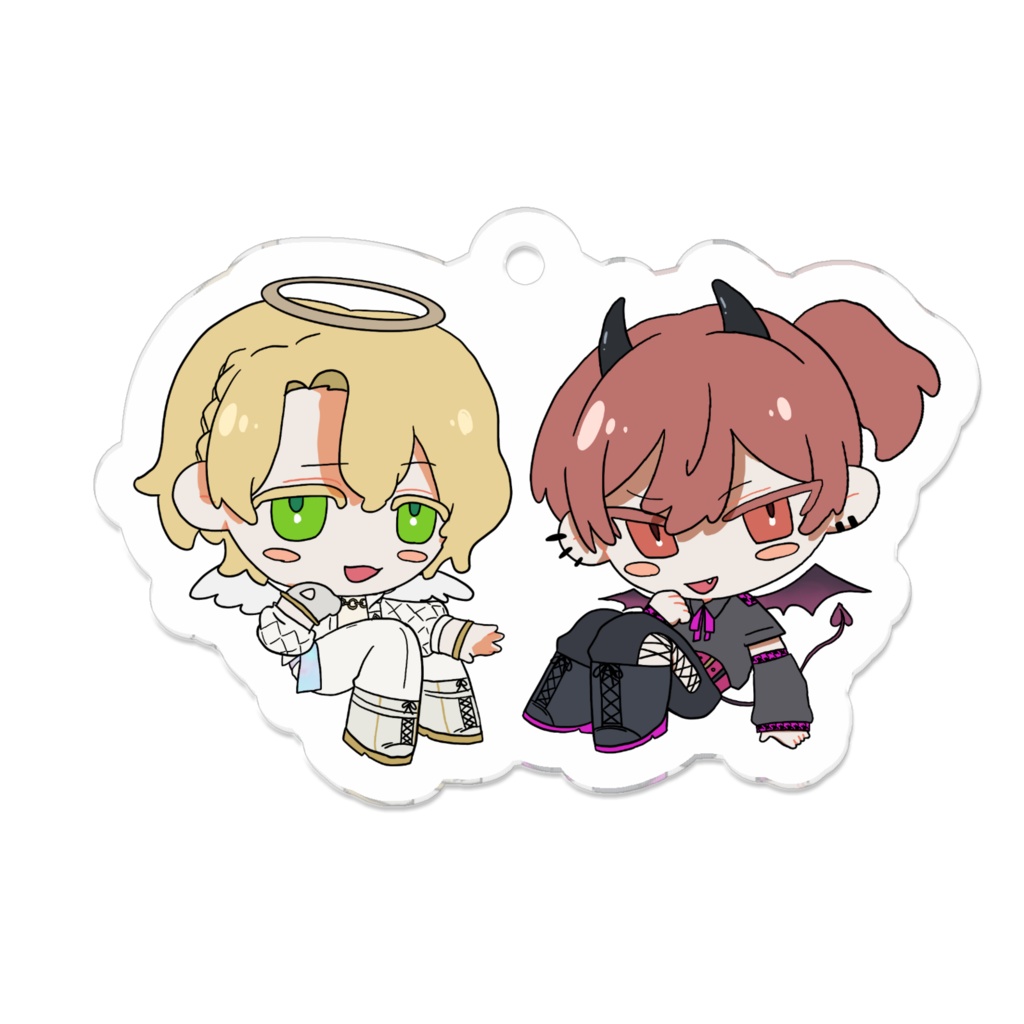 【アクリルキーホルダー】 ナッグルコンビ 天使と悪魔ver.