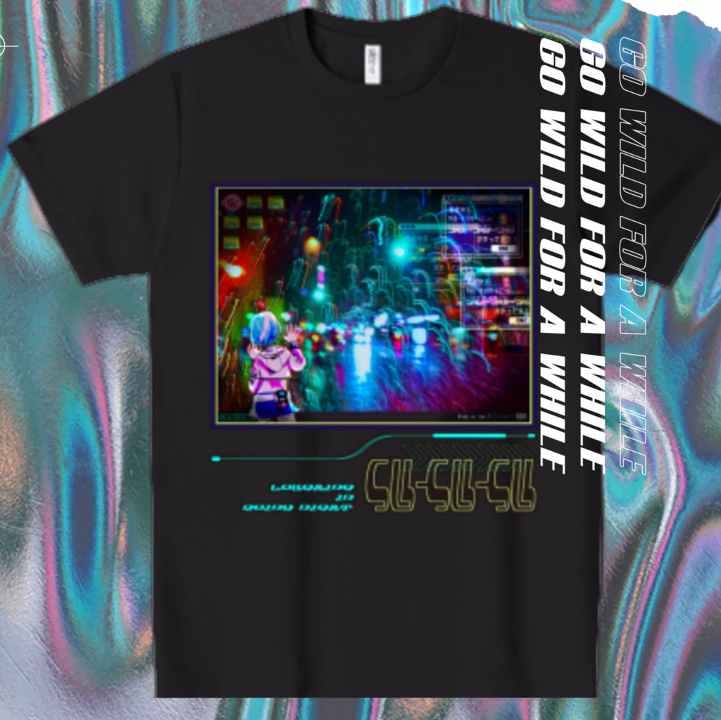 SU-SU-SU BIG TEE 【black-PC spark】
