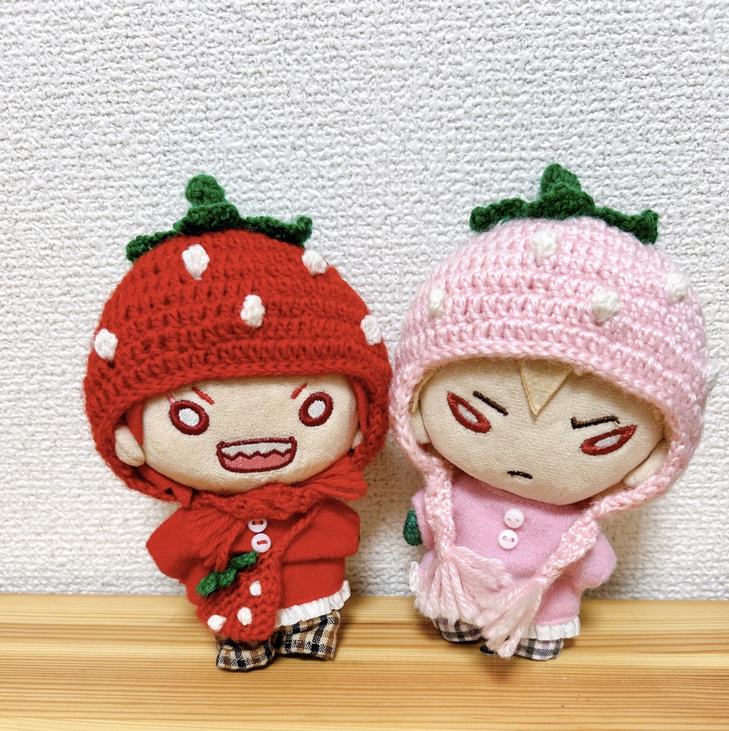 クッソいちごな帽子①大(赤、ピンク)