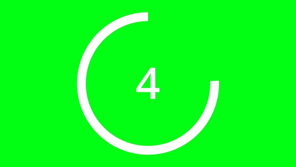 【無料素材】5秒カウントダウン(グリーンバック対応)