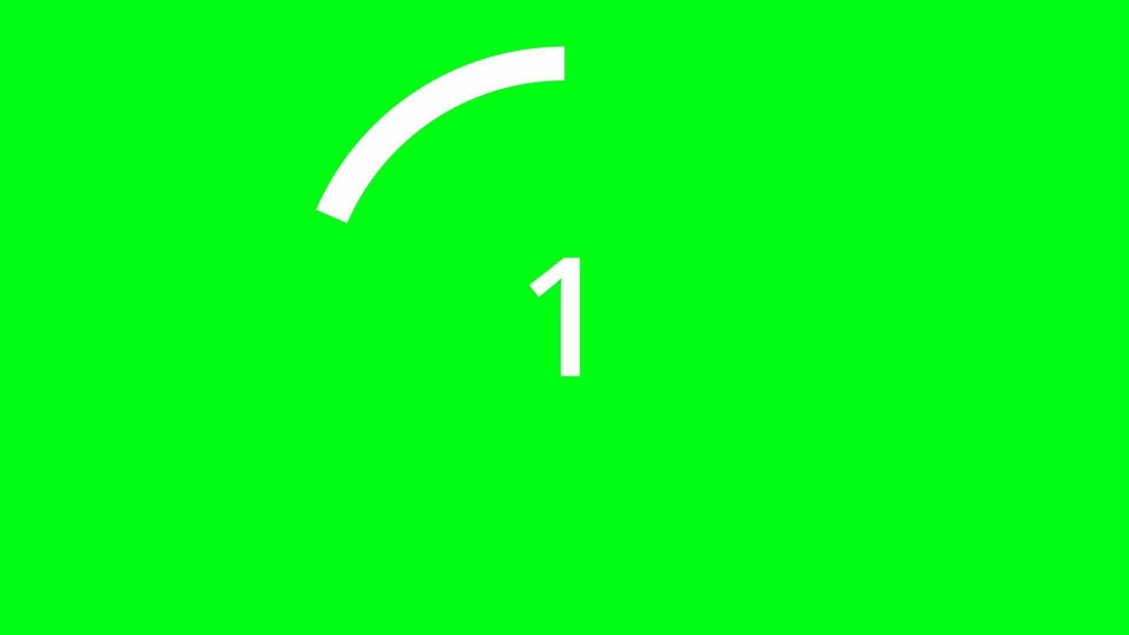 【無料素材】5秒カウントダウン(グリーンバック対応)