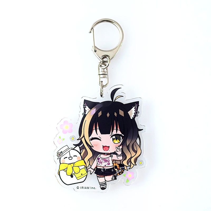 ちびキャラdeしらすといっしょ!アクリルキーホルダー-春のおでかけしらす-(ミミト❤︎ペチ)