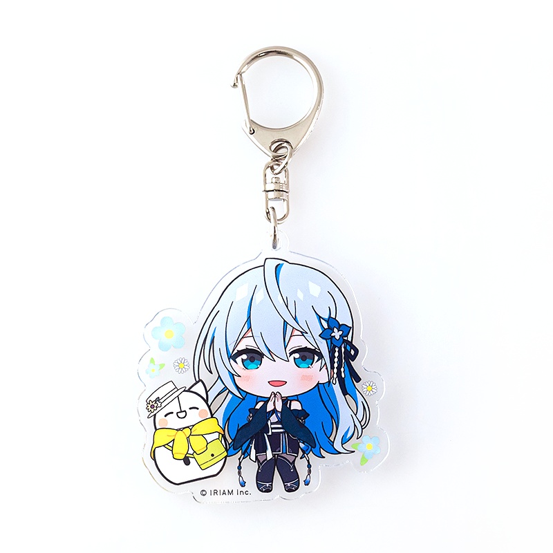 ちびキャラdeしらすといっしょ!アクリルキーホルダー-春のおでかけしらす-(あきら店長)