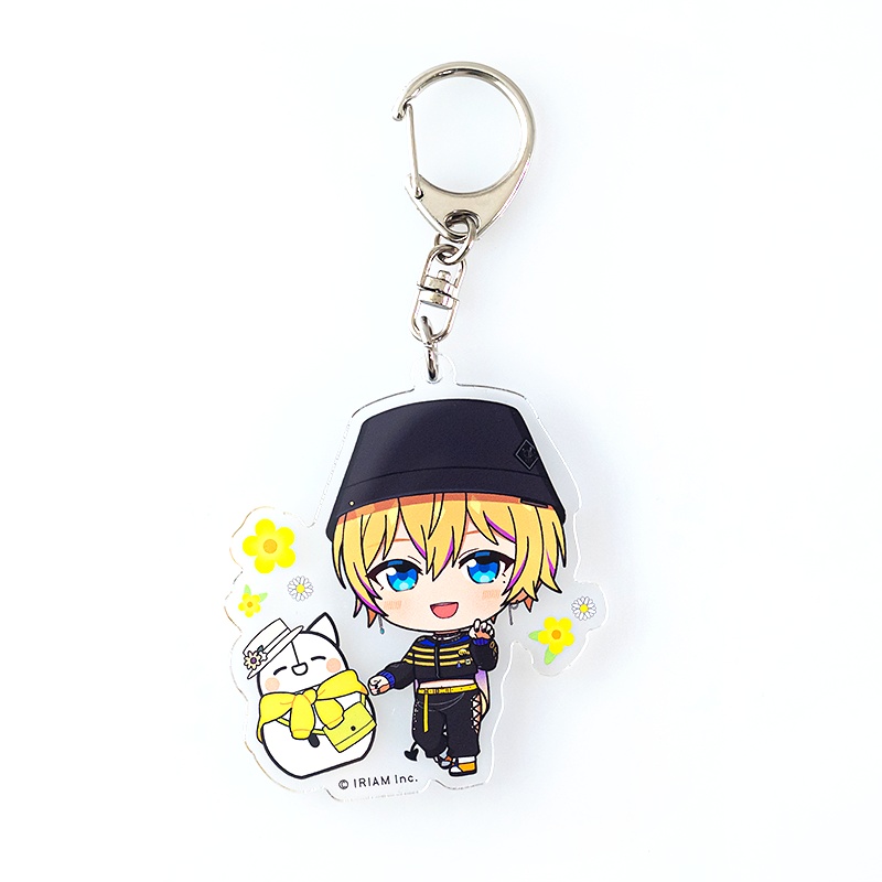 ちびキャラdeしらすといっしょ!アクリルキーホルダー-春のおでかけしらす-(蜜夜レオン)