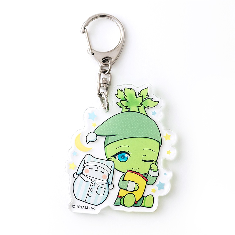 ちびキャラdeしらすといっしょ！アクリルキーホルダー-おやすみしらす-（カリー(菊理 糸)）