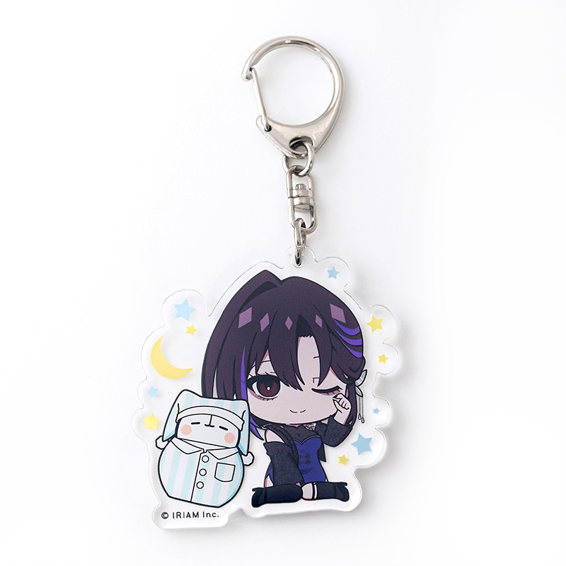 ちびキャラdeしらすといっしょ!アクリルキーホルダー-おやすみしらす-(雨夜ナビ)