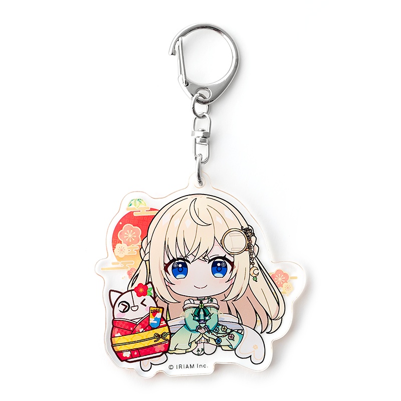 ちびキャラdeしらすといっしょ！アクリルキーホルダー-正月しらす-（Shinon）