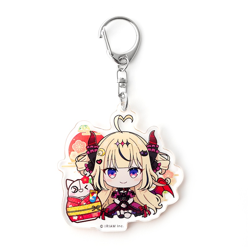 ちびキャラdeしらすといっしょ！アクリルキーホルダー-正月しらす-（黒羽ハニ）