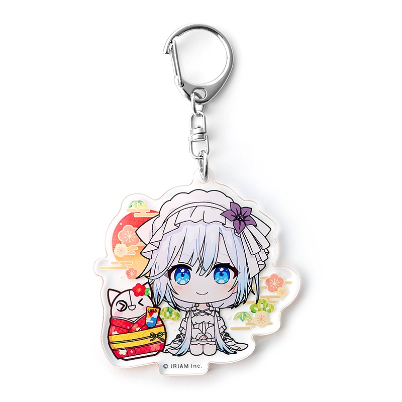 ちびキャラdeしらすといっしょ!アクリルキーホルダー-正月しらす-(闇々すぴあ)