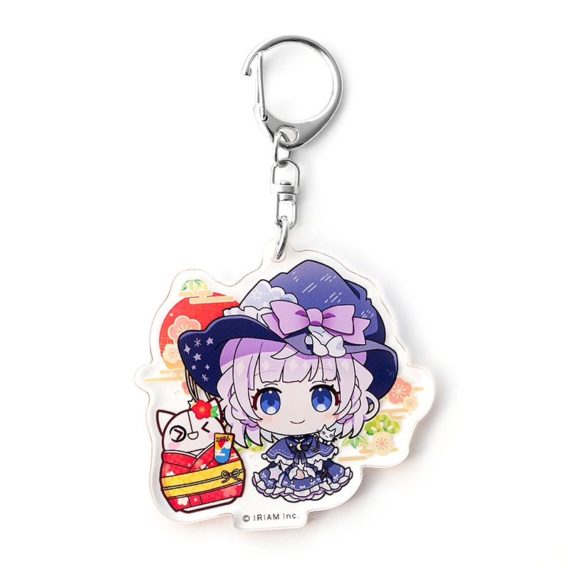 ちびキャラdeしらすといっしょ!アクリルキーホルダー-正月しらす-(満天月梛)