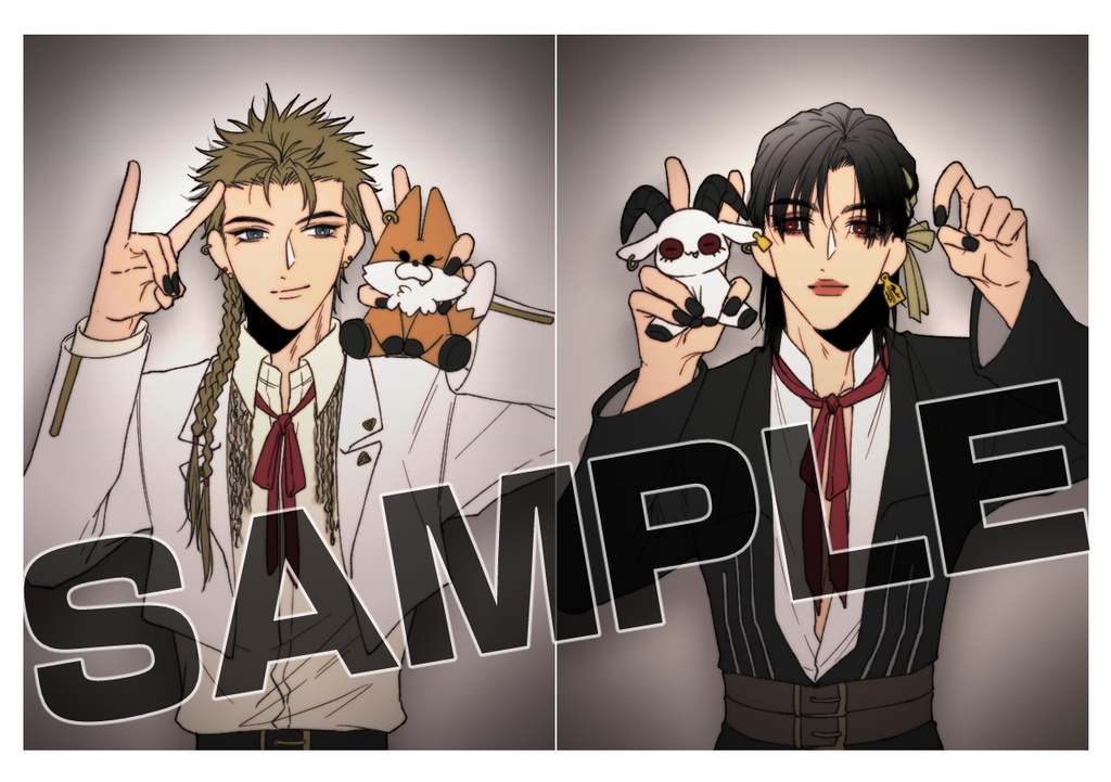 「別グルなのに同時期に出たライブの物販ポラロイドでめちゃくちゃ匂わせてくるよぉ～ッッッ！」チェキ③(狐×山羊)