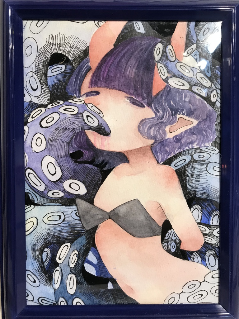 【原画】蛸と角