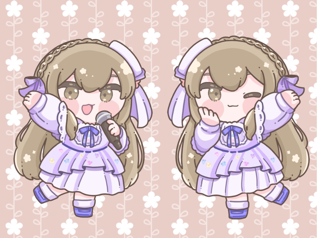 すみれ色衣装アクリルスタンド