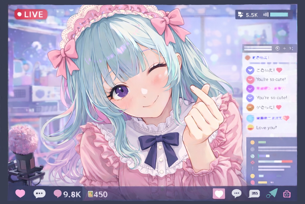 配信中 パーカー