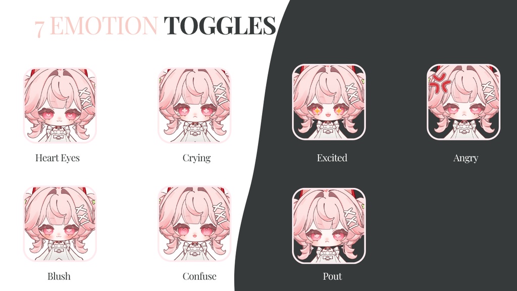 Strawberry Cat Premade Chibi VTuber Model 2.0