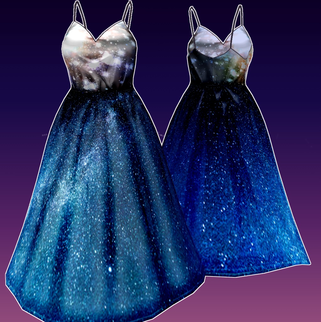 Vroid キャミワンピース Starlit Sky 佐世の裁縫台 Booth