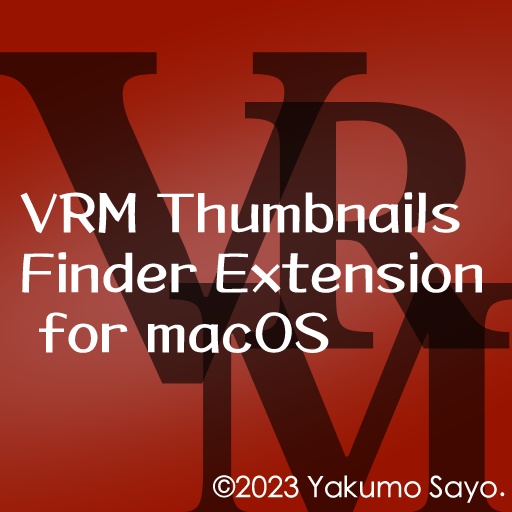 VRM Thumbnails Finder Extension for macOS