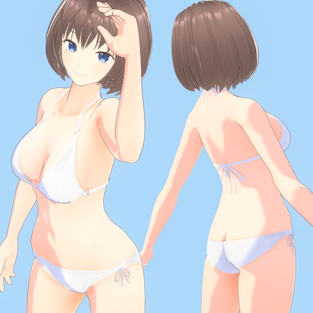 【VRoid】グラマラスな三角ビキニ(無料版あり)