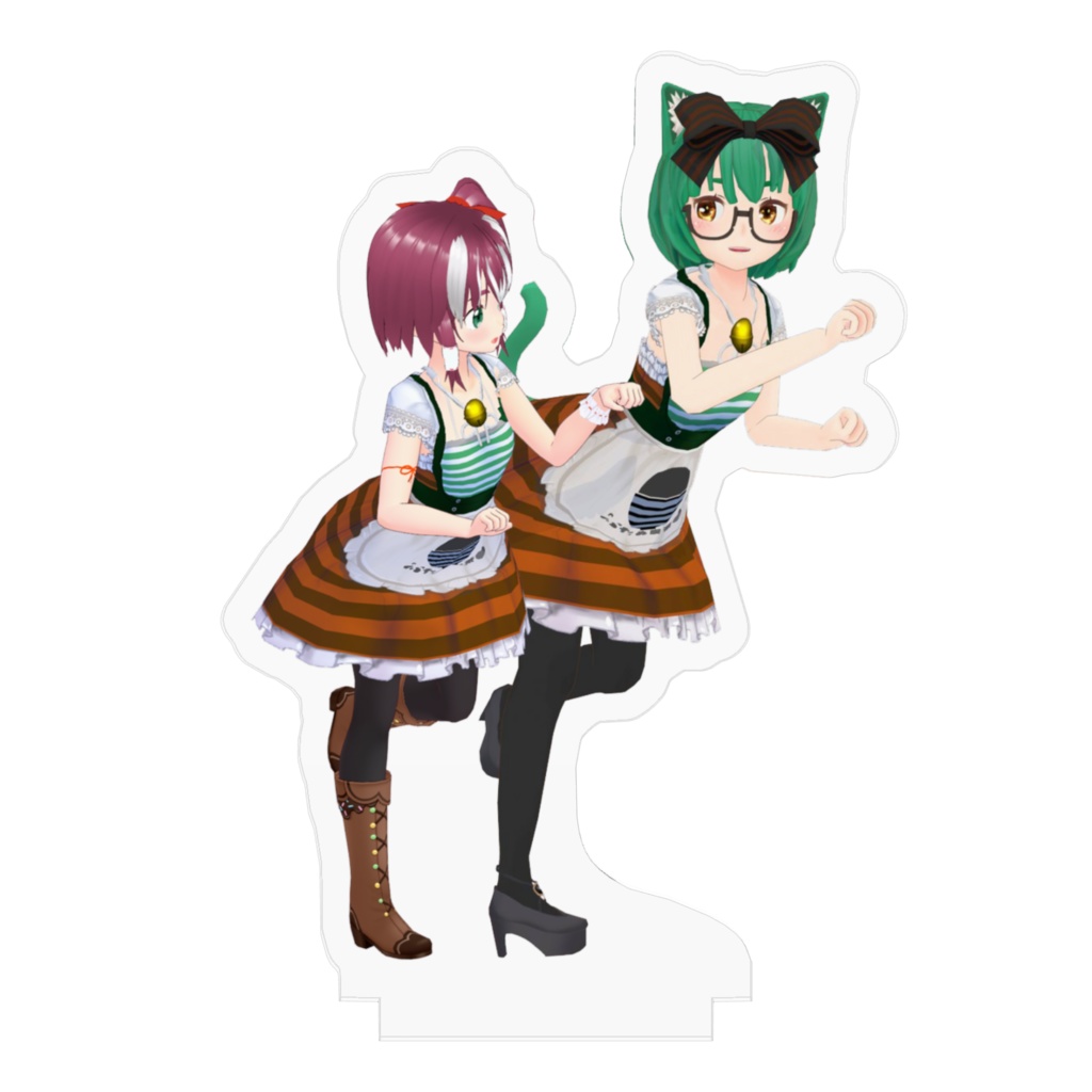 みね福「たぬ喫茶制服」アクリルフィギュア