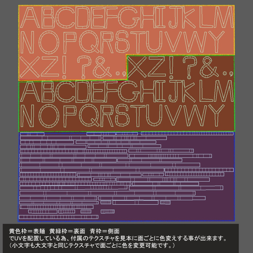 英語・小文字&大文字モデル