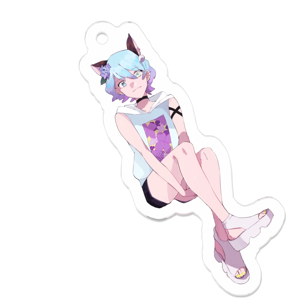 たんぽぽねここ紫陽花アクキー