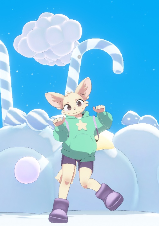 MINT THE CHIBI FENNEC - VRChat Avatar (PC/Windows)