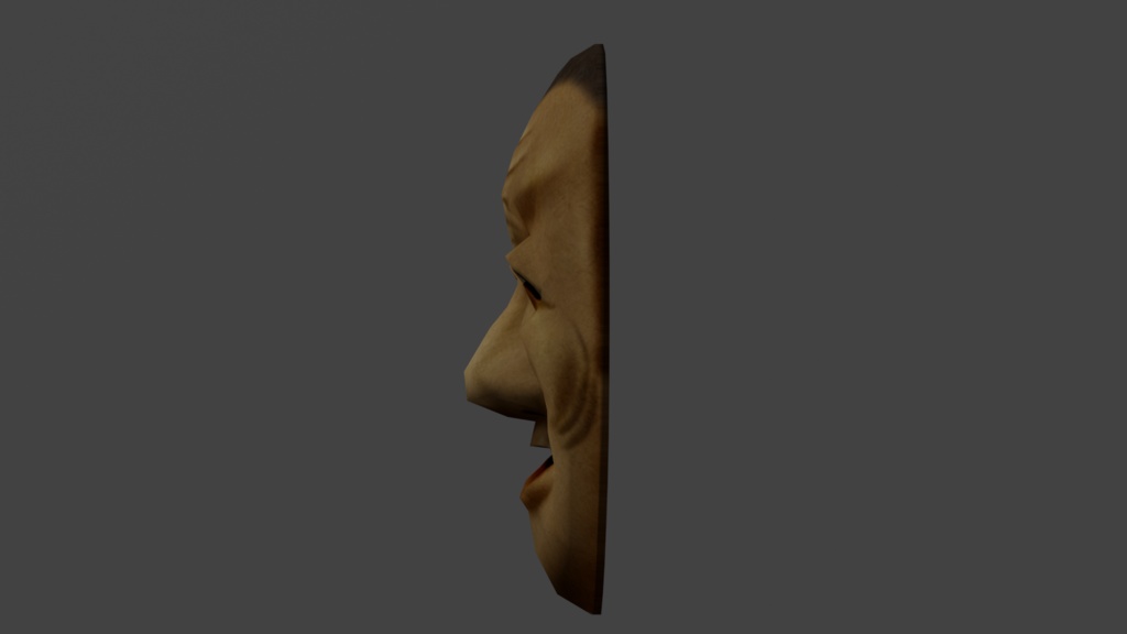 お面 能面3Dモデル 「翁」△712