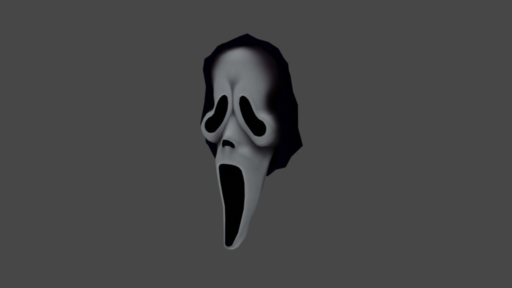 お面　3Dモデル　『ghost』『スクリームのお面』△1438