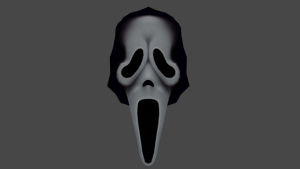 お面 3Dモデル 『ghost』『スクリームのお面』△1438