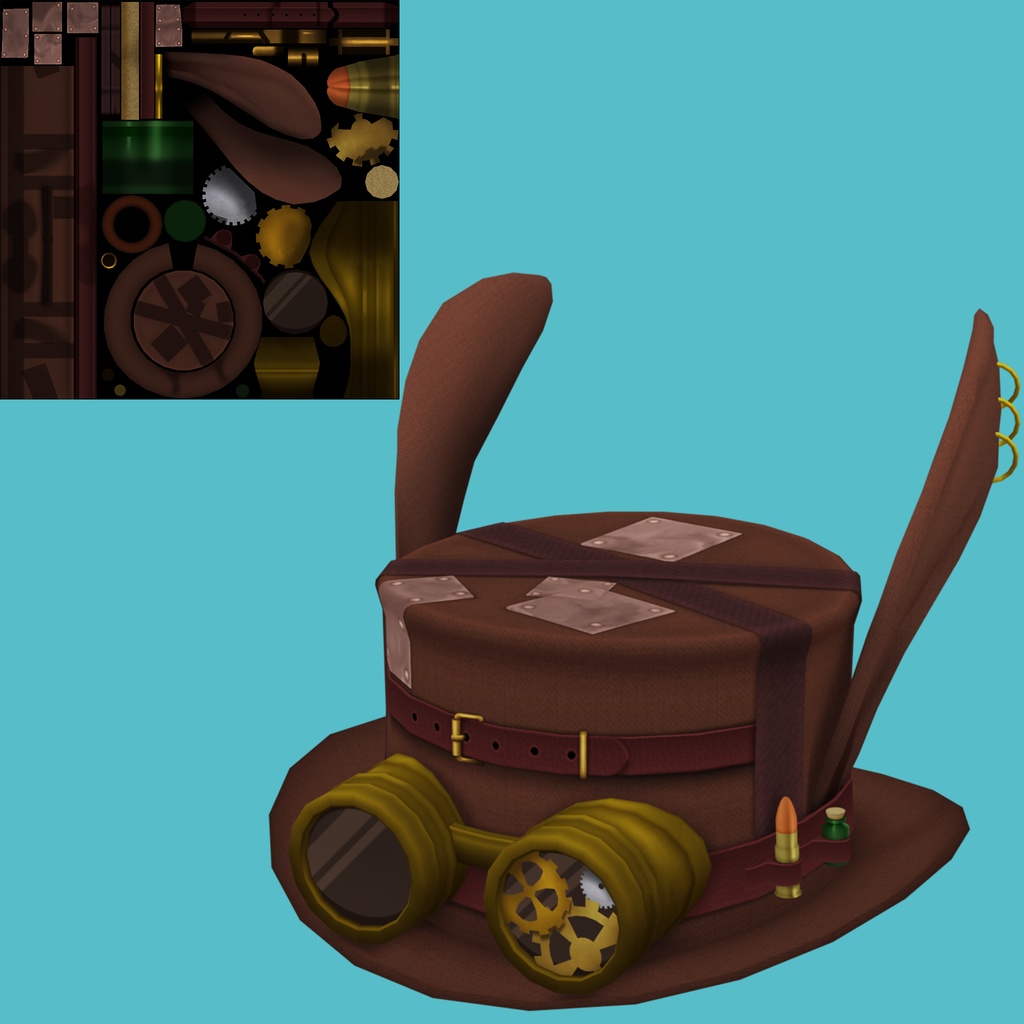 帽子3dモデル『スチームパンク』△4551