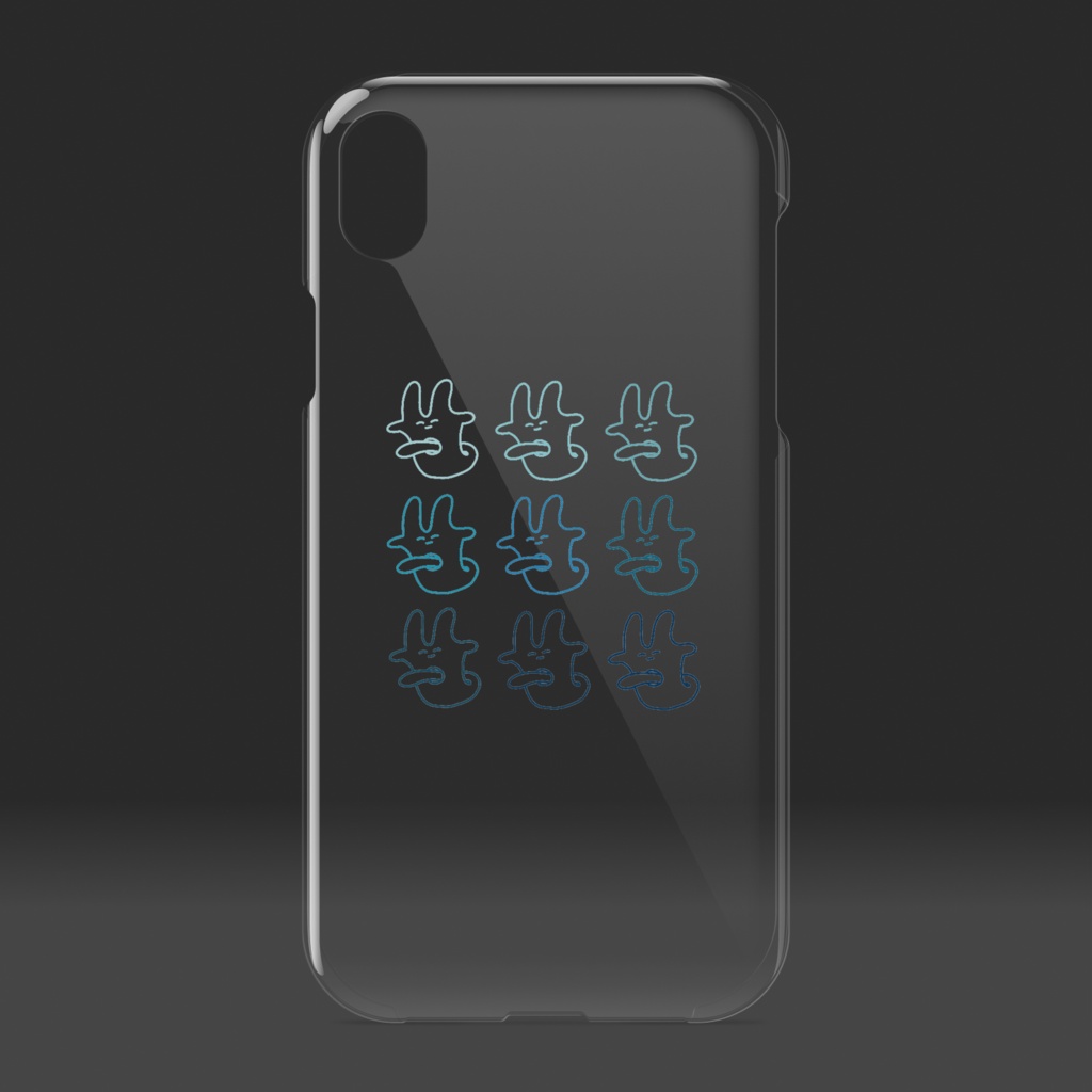 穴の空いたアイツ クリアケース(ブルー)