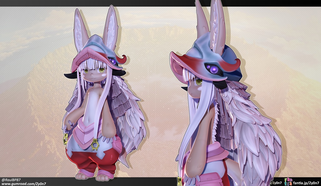 Nanachi ナナチ 3D model (VRC, SFM, PMX, Blend, STL)