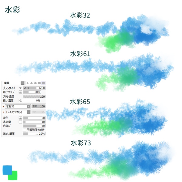 Sai2用 散布ブラシ 葉 水彩 あまつみ Booth Sai2用 散布ブラシ 葉 水彩 あまつみ Booth