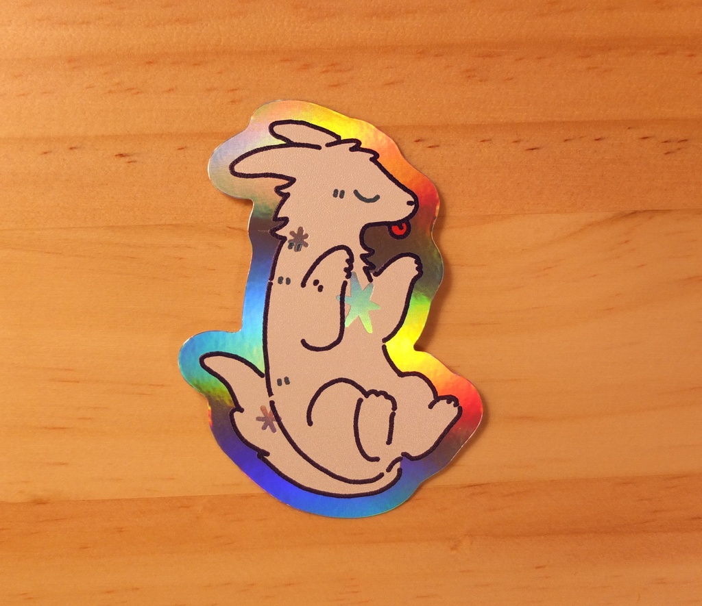 ホログラムステッカー（しろ）