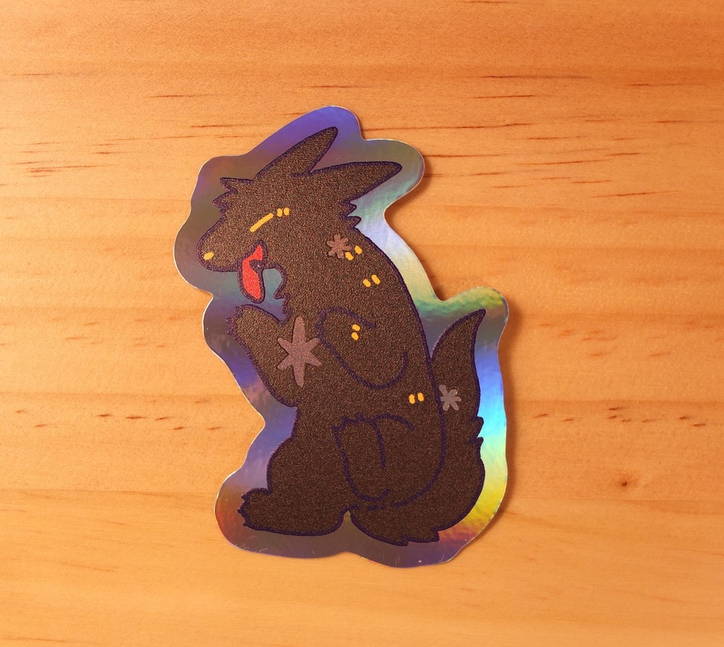 ホログラムステッカー（くろ）