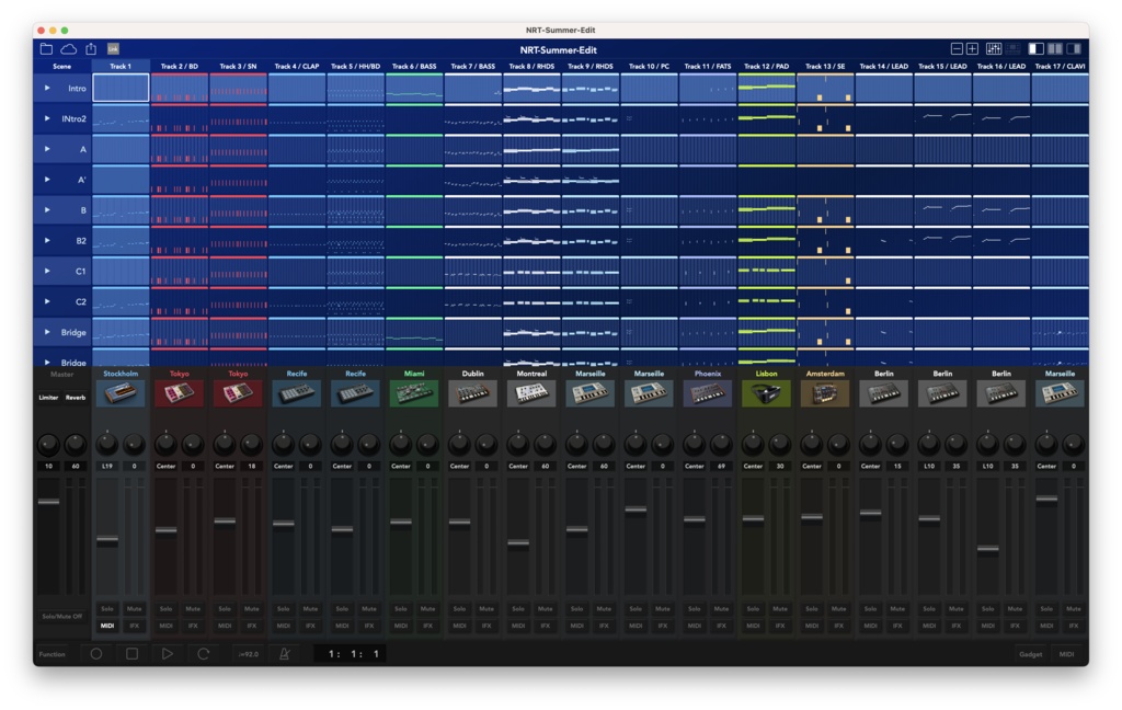 NRT Summer Edit - KORG Gadget プロジェクトデータ