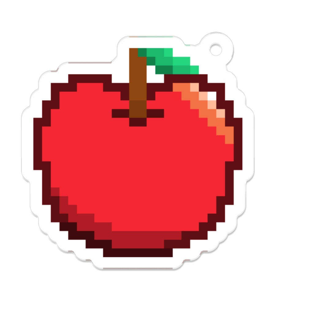 りんごドット絵 アクリルキーホルダー